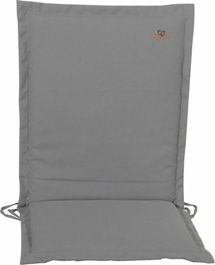 Lianos Waterproof Garden Chair Cushion with Backrest Gray 43x93cm
