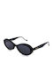 Borbonese Katherine Women's Sunglasses with Black Plastic Frame and Black Lens KATHERINE 00