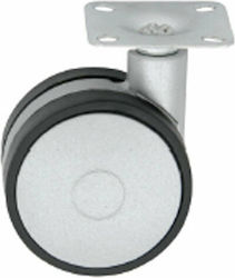 Import Hellas G016 Ροδάκι Επίπλου Πλαστικό Γκρι 6.2x6.2cm