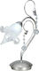 Inlight Metall Tischlampe für Fassung E14 mit Silber Schirm und Basis