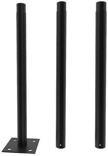 V-TAC Montagebasis für Leuchten Solar Garten LED Pfahl Schwarz 11258
