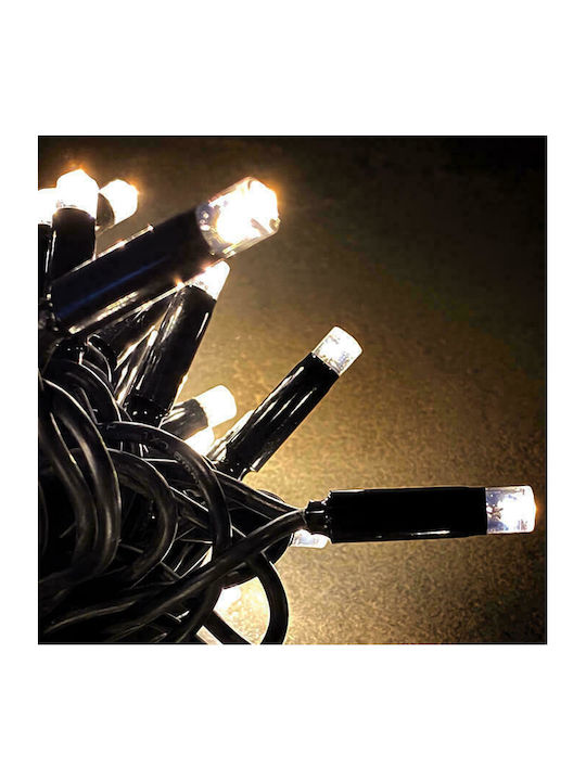 100 Lights LED 10m. Warm White in String 1pcs