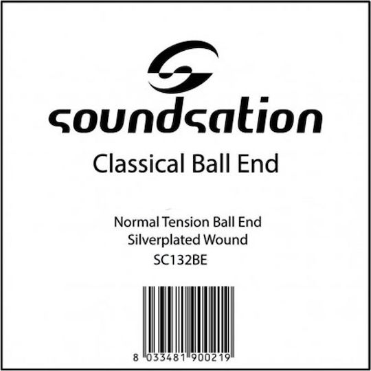 Soundsation Classical Ball End Μονή Χορδή Silver Plated Κλασικής Κιθάρας 28" E (Mi)