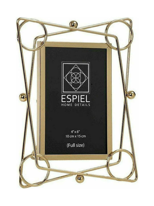 Espiel Espiel Metallischer Fotorahmen mit Goldenem Rahmen Gold