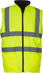 Yoko Bărbați Vestă de siguranță cu benzi reflectorizante cu căptușeală din fleece Galben Yoko Bărbați Vestă de siguranță cu benzi reflectorizante cu căptușeală din fleece Galben