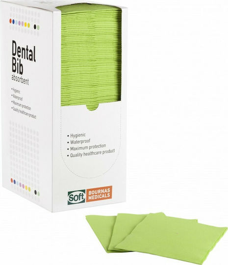 Soft Care Dental Towel Green 1ply + 1ply with Dispenser 500 Pieces