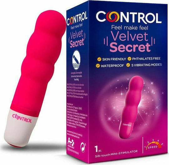 Control Feel Make Feel Velvet Secret Mini Stimulator Klitoris Vibrator 10cm Pink