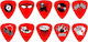 D'Andrea Πένα Κιθάρας Cool Plecs Rockabilly Πάχους 0.96mm Συσκευασία 1τμχ Heavy