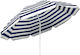 Campus Foldable Beach Umbrella Striped Multicolored Diameter 2m Multicolor 371-6600-19