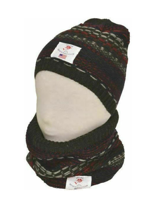 Stamion 29204 Kids Beanie Set with Scarf Knitted Gray 4132