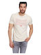 Guess Herren T-Shirt Kurzarm Beige