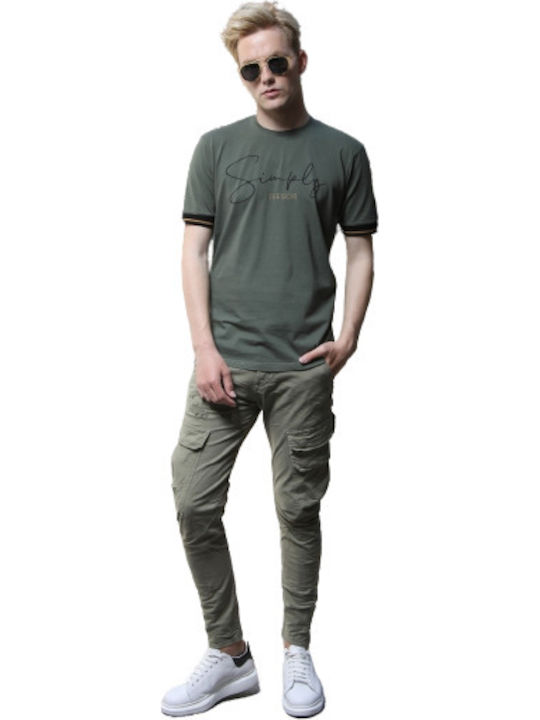 Tresor Men's Short Sleeve T-shirt Khaki