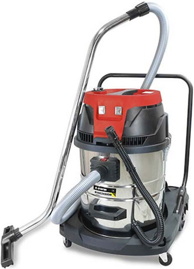 Stayer BVAC 2400 DM Прахосмукачка За Течности / Твърди 2400W с Неръждаема Стомана Контейнер 60лт