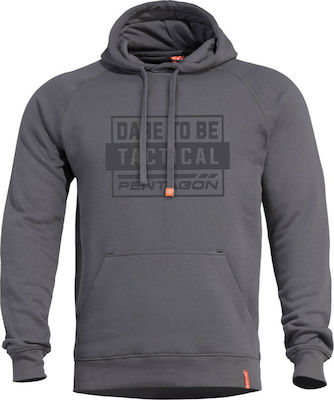 Pentagon Phaeton "Dare To Be Tactical" Hoodie Sweatshirt Fleece in Gray color