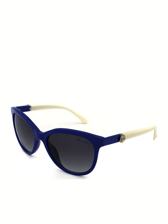 Blumarine Women's Sunglasses with Blue Plastic Frame SBM652 0D82