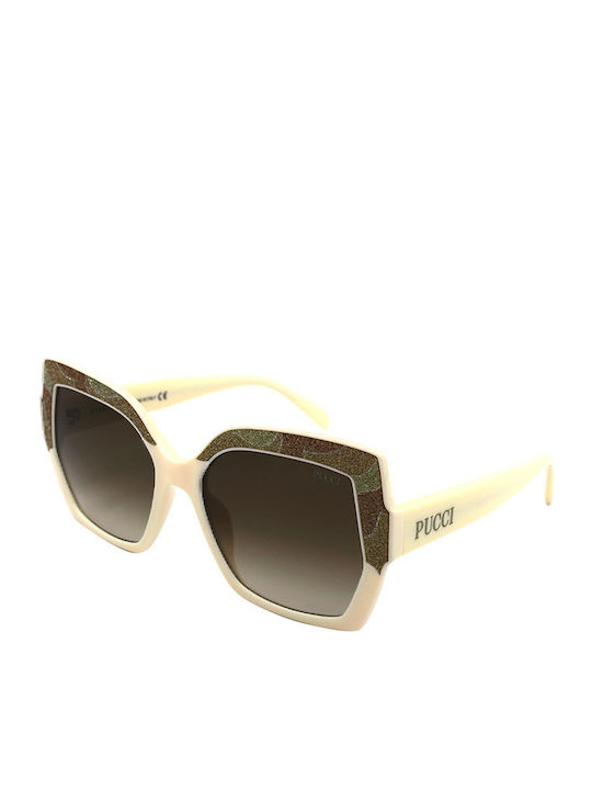 Emilio Pucci Women's Sunglasses with Beige Plastic Frame EP140 24F