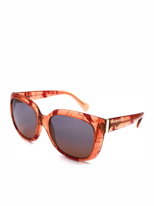 Emilio Pucci Damen Sonnenbrille mit Orange Gestell und Orange Verlaufsfarbe Linse EP740S 643