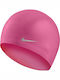 Nike Solid Silicone Kids Swimming Cap Pink