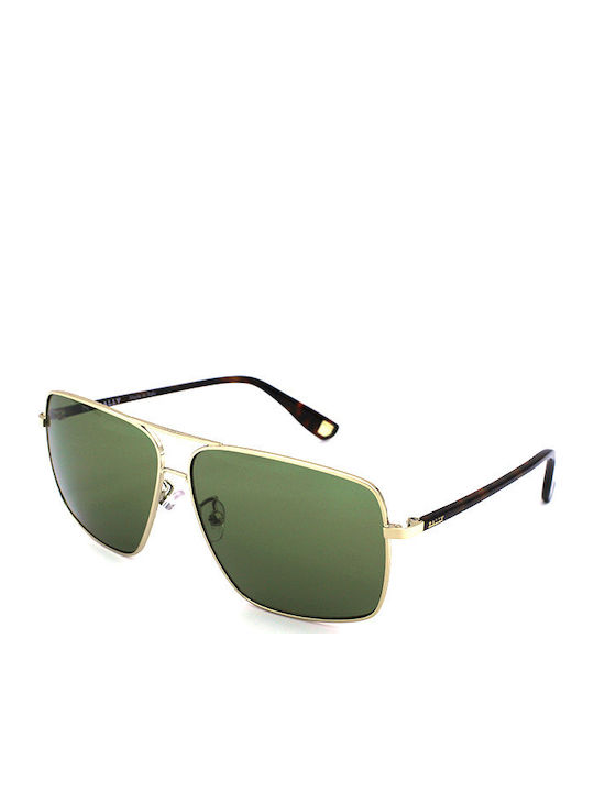 Bally Sunglasses with Gold Metal Frame and Green Lens BY2051A C01