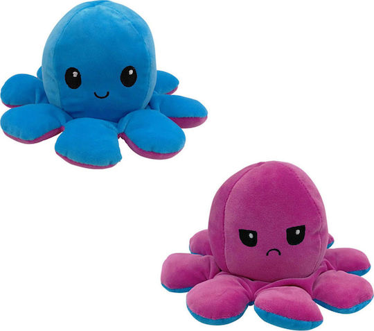Λούτρινο Reversible Octopus Μπλε/Μωβ 12 εκ.