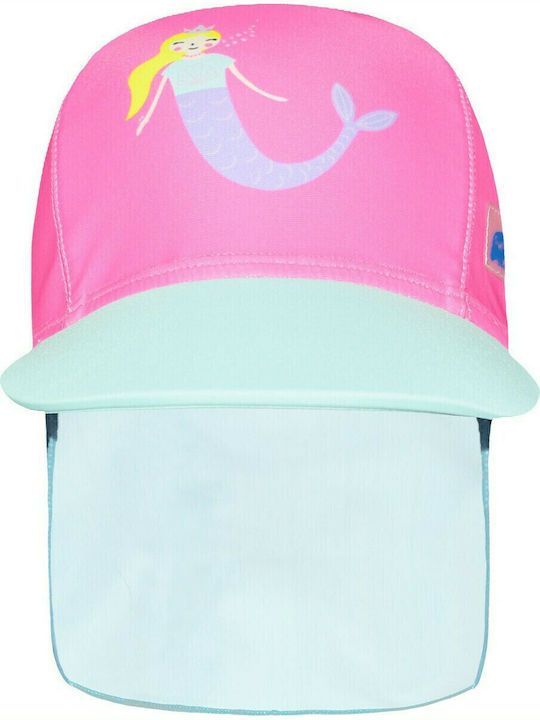 Energiers Kids' Hat Jockey Fabric Sunscreen Mermaid Fuchsia