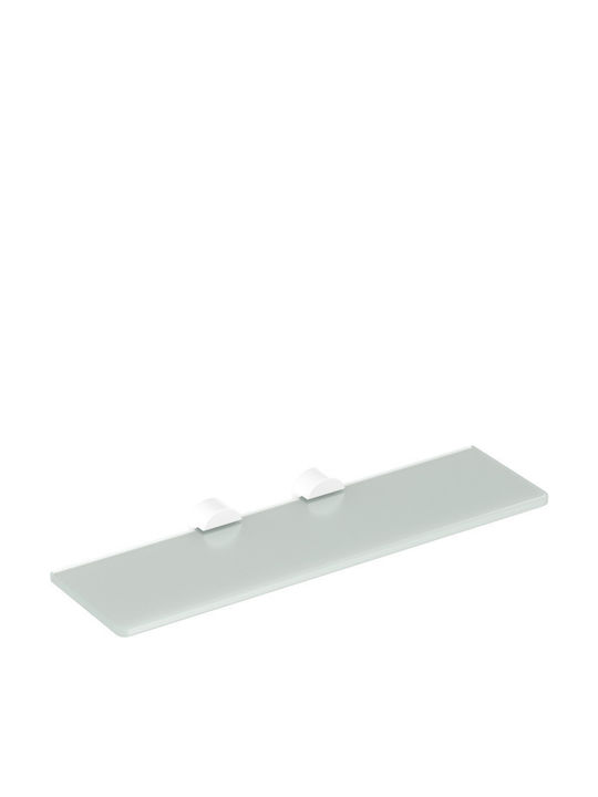 Verdi Lamda An der Wand montiert Badezimmerregal Glas mit 1 Regal 40x11.5x3.8cm