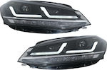 Osram Μπροστινά Φανάρια Led για Volkswagen Golf VII DRL Full Led Halogen Version Black 17-19 2τμχ