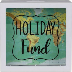 Out of the Blue Holiday Fund Money Box Plastic Green 15x5x15cm