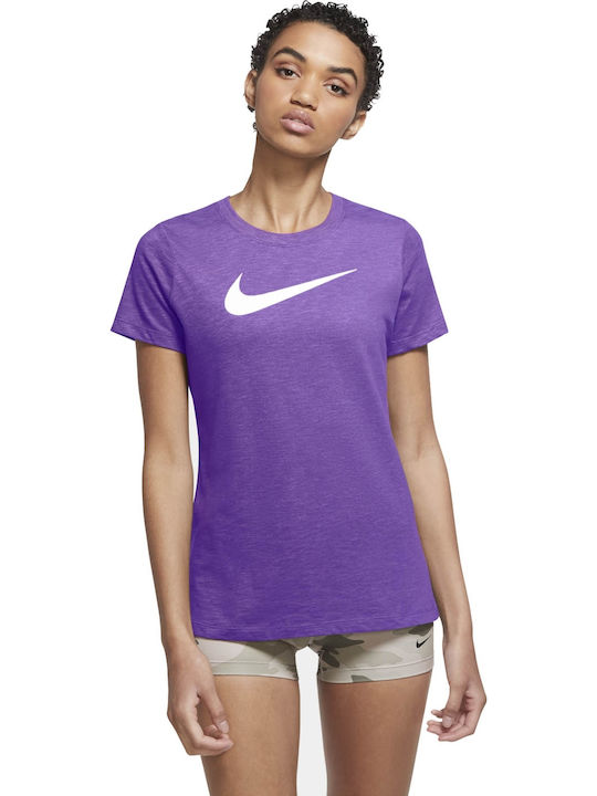Nike Damen Sport T-Shirt Dri-Fit Lila
