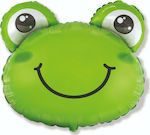 Μπαλόνι Foil Jumbo Σχήμα Κεφάλι Βάτραχος Πράσινο 69εκ.