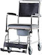 HomCom Scaun Cu Rotile De Baie 43cm 713-060BK Negru