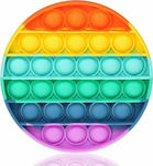 Push pop it Bubble Fidget Toy Στρογγυλό Rainbow