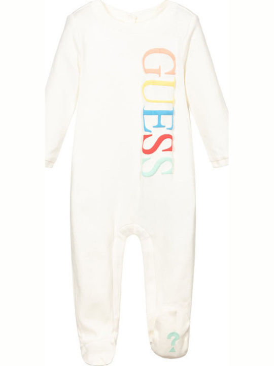 Guess Φορμάκι Set Baby Strampler Langärmliges Ecru