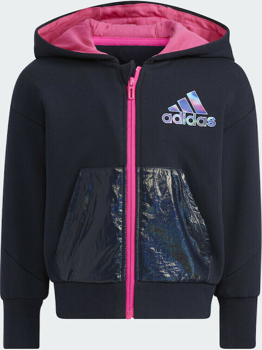adidas Παιδική Ζακέτα Φούτερ Navy Μπλε