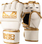 Bad Boy BBE00003 MMA Handschuhe aus Kunstleder Weiß