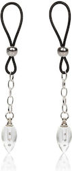 Calexotics Nipple Play Non-Piercing Nipple Jewelry Crystal Teardrop Σφιγκτήρες Θηλών σε Ασημί Χρώμα