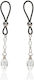 Calexotics Nipple Play Non-Piercing Nipple Jewelry Crystal Teardrop Cleme pentru Sfârcuri în Culoare Argintiu