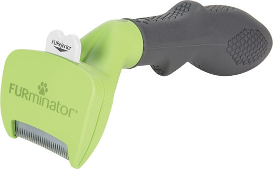 FURminator Undercoat Tool Comb Small for Short-Haired Dogs with Razor for Hair Removal Green