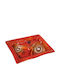 Kallisti Glass Glass Dessert Divided Serving Plate Red Ø23cm