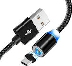 Ezra DC38 Geflochten / Magnetisch USB 2.0 auf Micro-USB-Kabel Schwarz 1.2m 1Stück