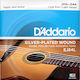 Daddario Gypsy Jazz Set Of Silver Plated Acoustic Guitar Strings 10 - 44 Inch Regular Light Loop End
