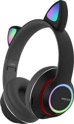 L450 Wireless/Wired Over Ear Headphones with 10 hours of Operation Blacα