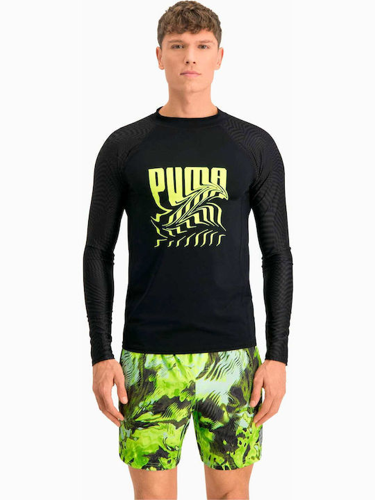 PUMA Psygeo Αντηλιακή Μπλούζα Μαύρη