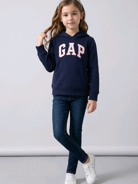 Kids Sweatshirt with Hood and Pockets Blue