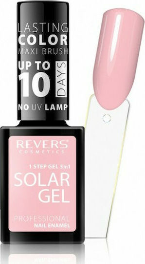 Revers Cosmetics Солар Гел Гланцов Дълготраен Лак За Нокти Бързо Съхнещ 26 Фърст Лъв 12мл