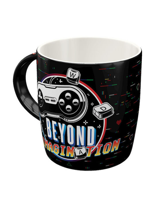 Nostalgic Art Achtung Gaming Beyond Imagination Чаша Керамично Черен