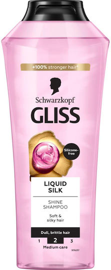 Gliss Kur Liquid Silk Sampon de Par Reconstrucție/Hrană și Hidratare pentru Toate Tipurile de Păr 400ml
