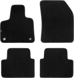 Lampa Set of Front and Rear Mats 4pcs from Carpet for Citroen C5 Aircross Black