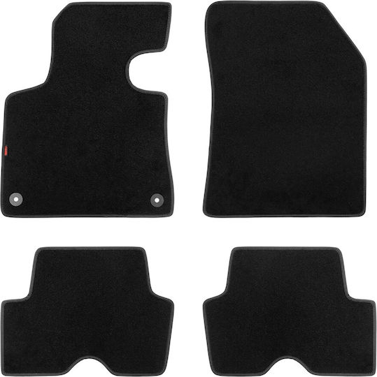 Lampa Set of Front and Rear Mats 4pcs for Citroen SpaceTourer 2016+ Black