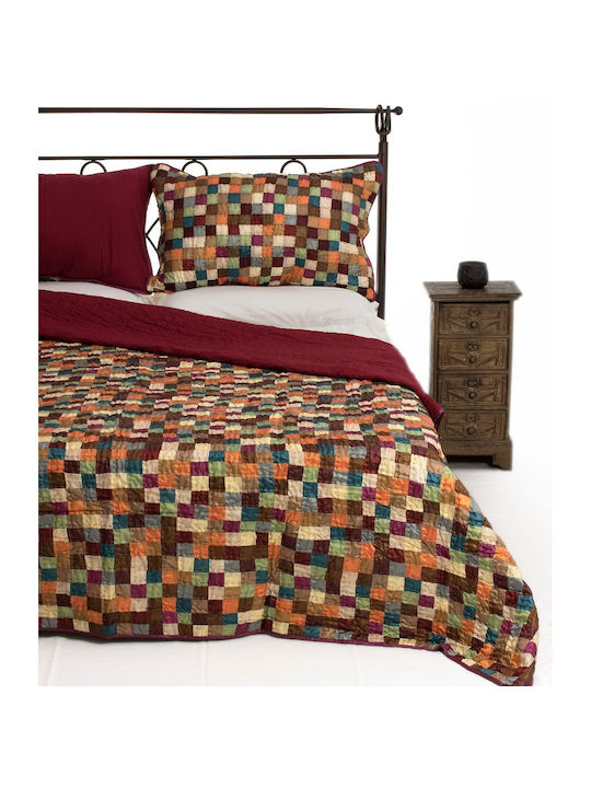 Silk Fashion Chess Set Coverlet Single Brown 160x220cm 2pcs